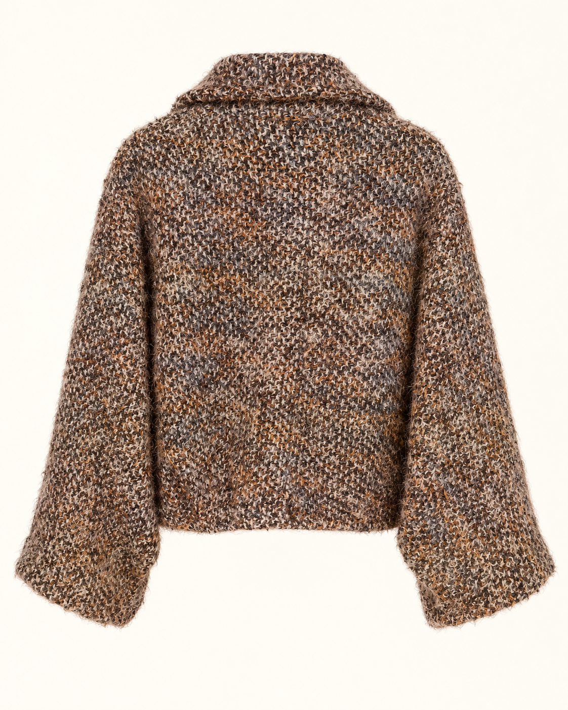 Bouclé Vest met Rits - achterkant