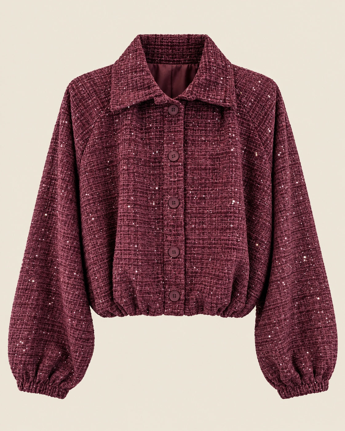 Cropped Blouse met Strass bewerking