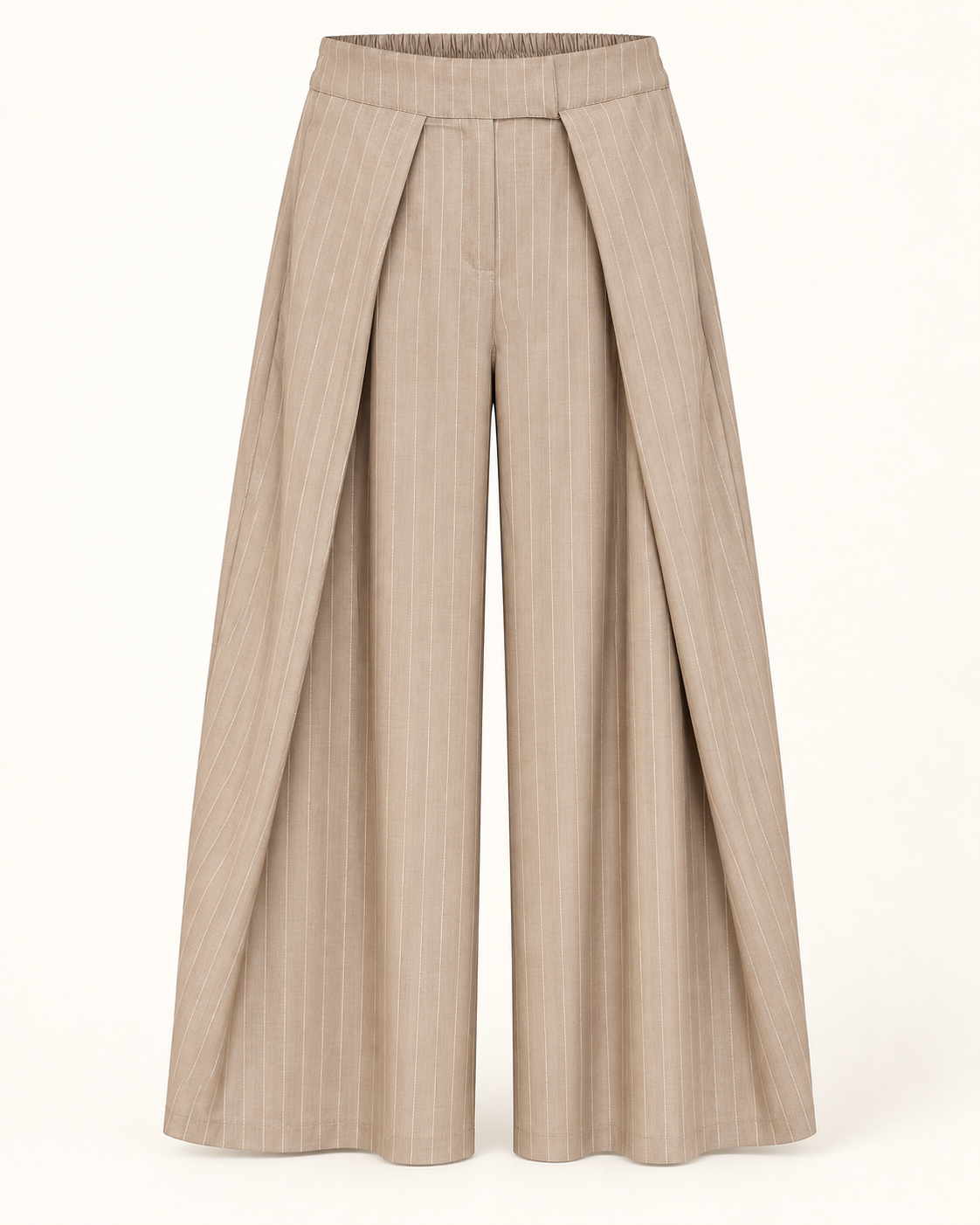 Geplooide Wijde Pantalon - voorkant