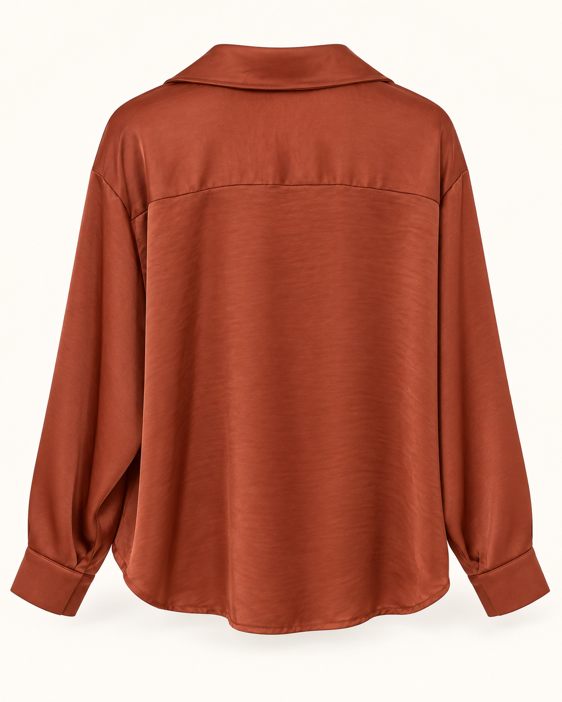 Satijnen Blouse met Kraag - achterkant